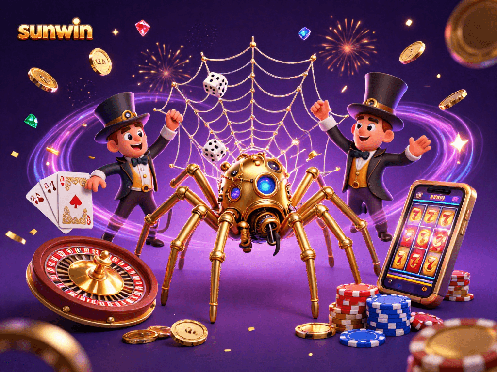 Experience the thrill of winning at sunwin with dynamic 3D casino elements and engaging characters.