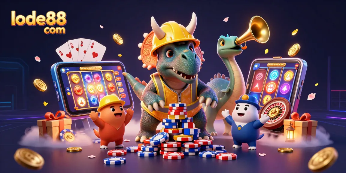 Join the excitement at lode88 com with lively 3D characters celebrating casino thrills