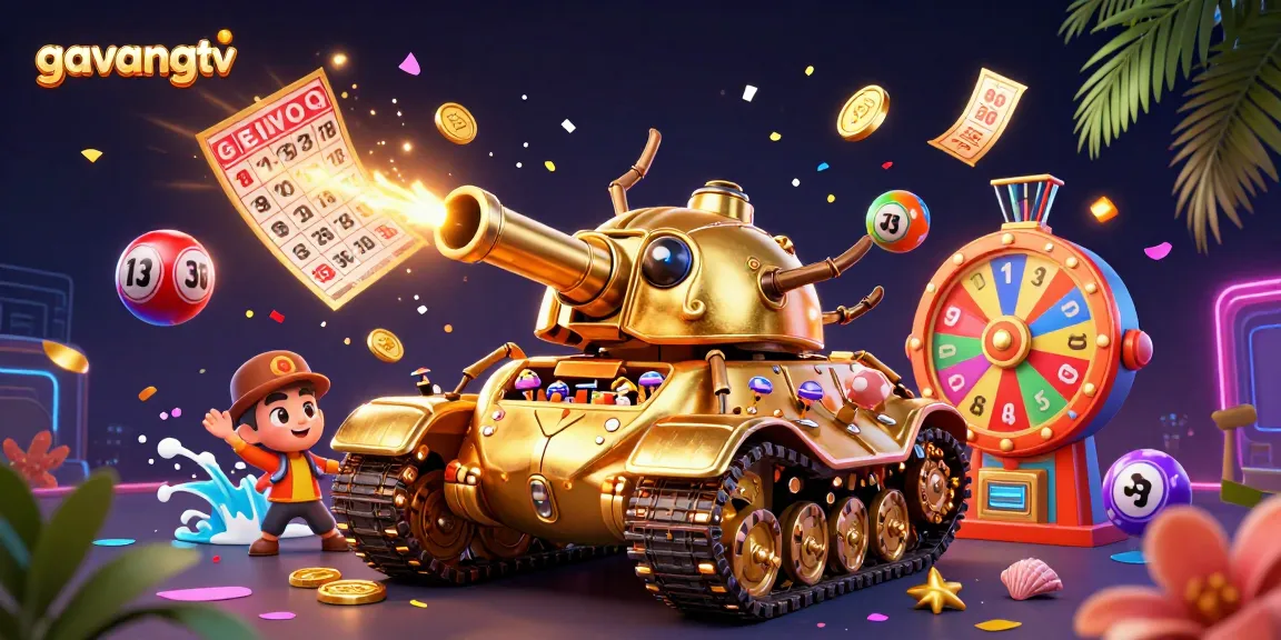 Join the excitement of gavangtv as animated casino elements dance in an engaging 3D scene.