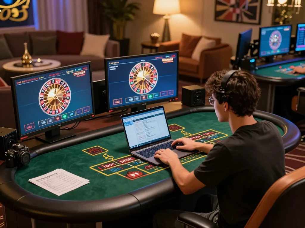Experience the excitement of online gaming with 555win, engaging with live dealers in a modern casino setup.