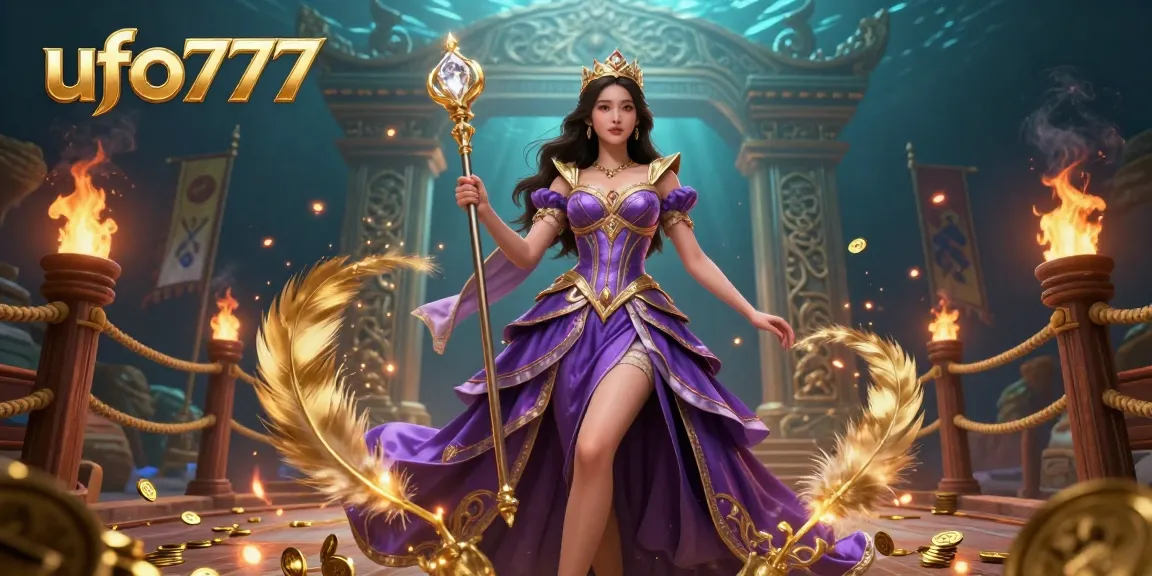 Engage with ufo777's vibrant gaming atmosphere featuring an enchanting princess and thrilling casino elements.