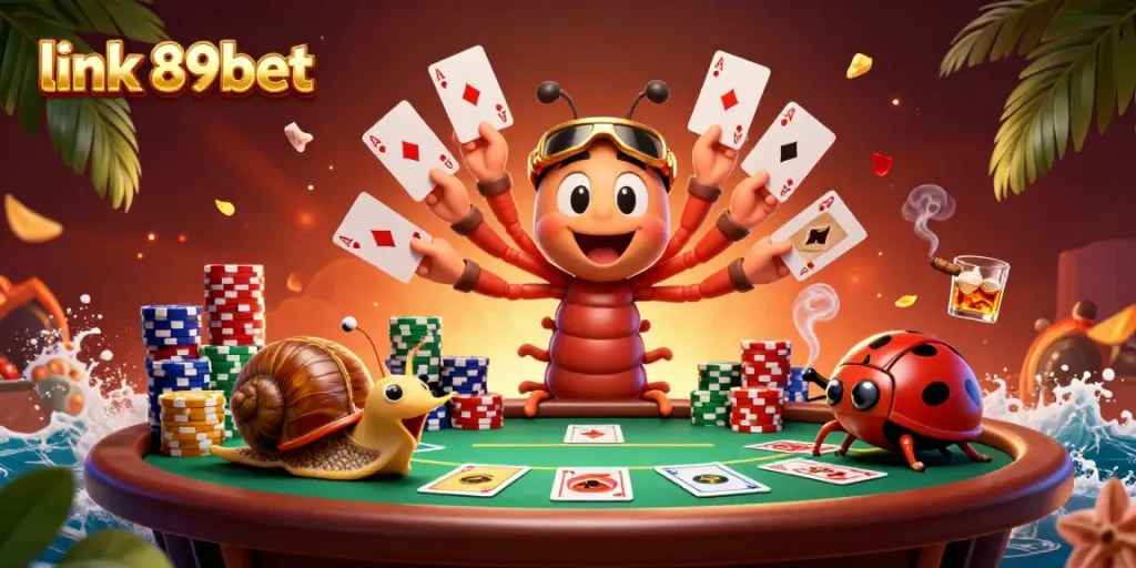 Experience excitement at link 89bet with a vibrant casino scene featuring dynamic characters and rich game elements.