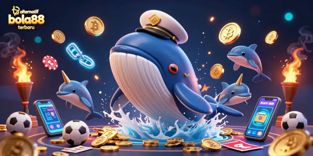 Experience link alternatif bola88 terbaru with vibrant sports betting illustration featuring exciting characters and dynamic casino elements.