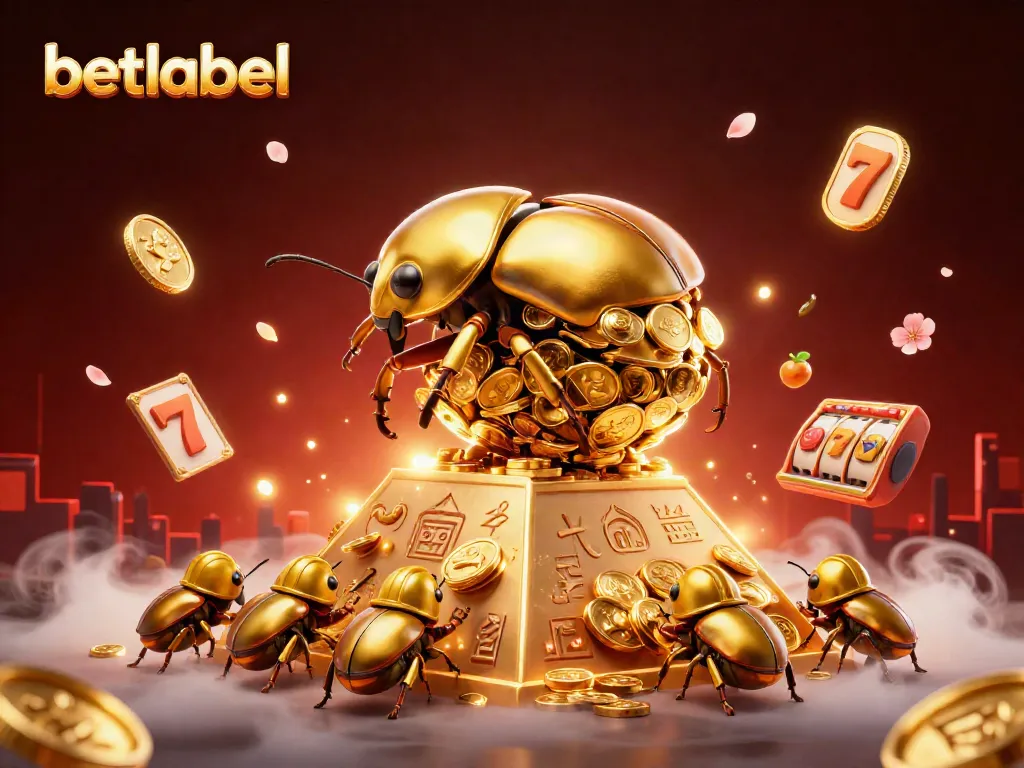 Engage in the thrilling experience of betlabel with a dynamic casino illustration featuring vibrant casino symbols and a grand theme.