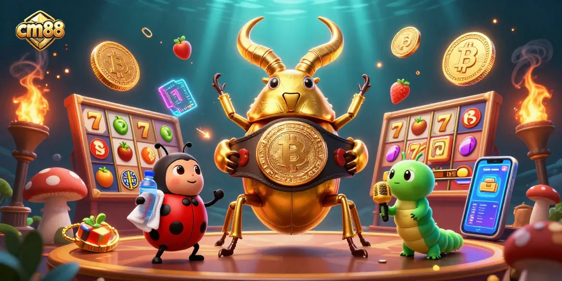Experience thrilling casino action with cm88's vibrant illustration featuring dynamic characters and game elements.
