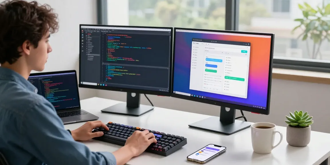 Download Telegram seamlessly in a tech workspace with a developer coding an innovative messaging app.