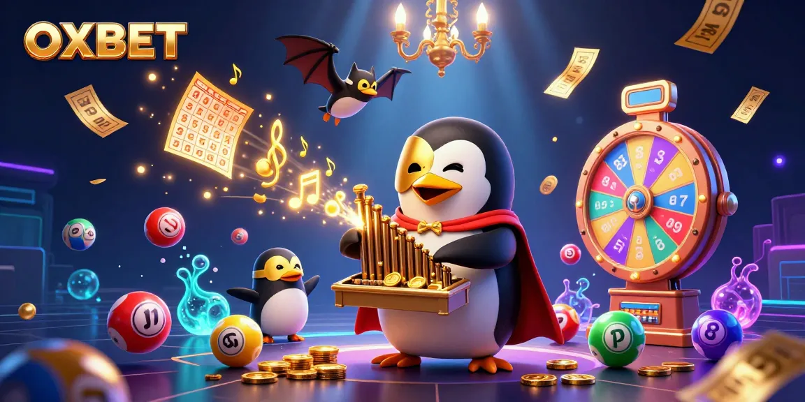 Play exciting casino games at OXBET with vibrant visuals, featuring a phantom penguin and dynamic elements.