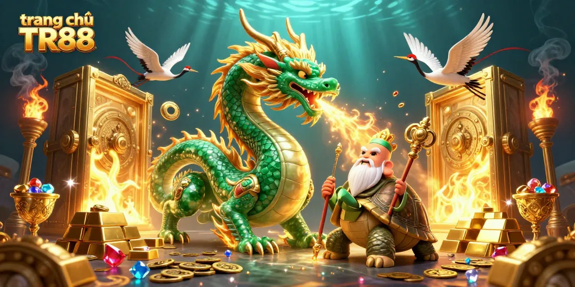 Experience the thrill at trang chủ TR88 with a magical dragon, treasures, and lucky symbols!