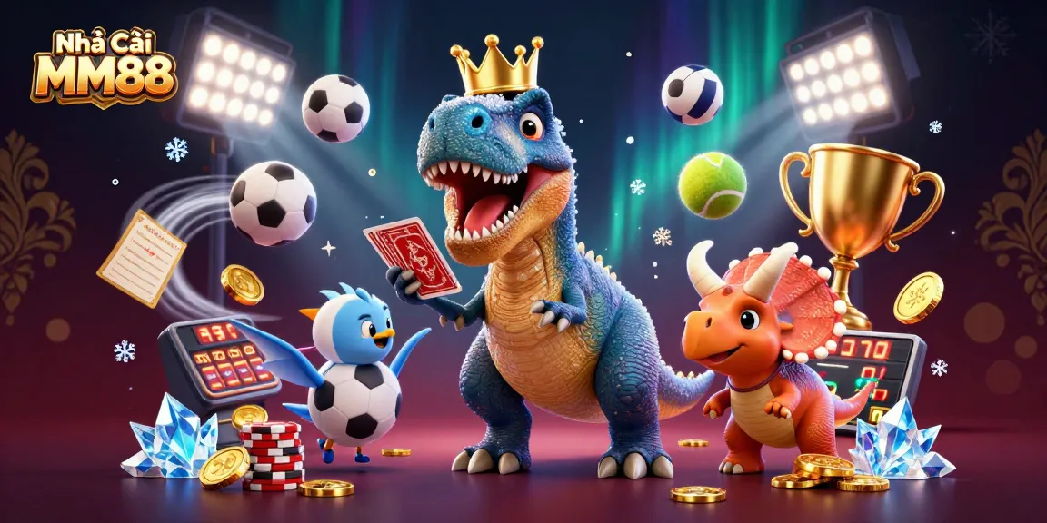 Experience thrilling moments with Nhà Cái MM88 through dynamic and vibrant 3D gambling illustration