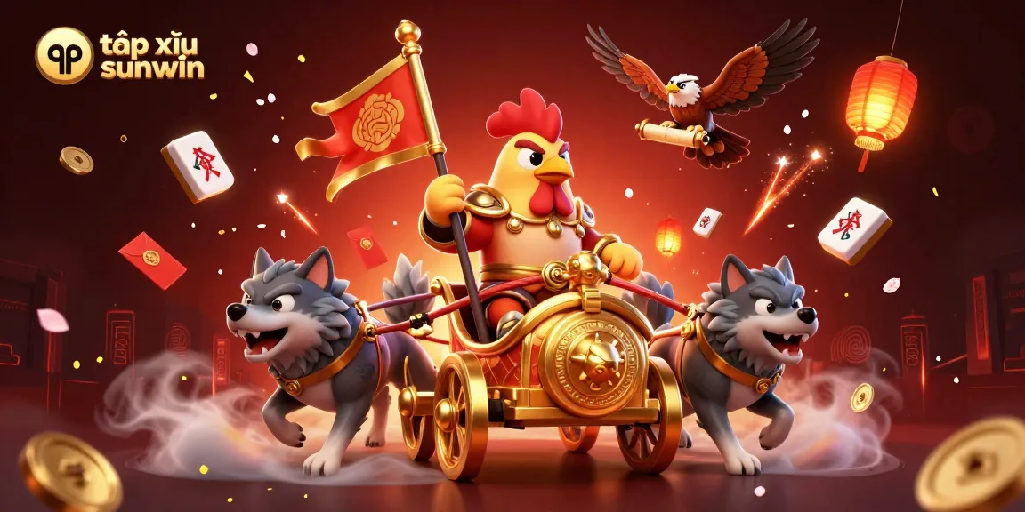 Play the app tài xỉu sunwin with excitement as the rooster warlord commands fortune.