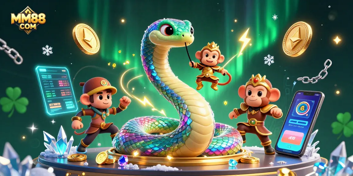 Experience the thrill of gaming with MM88 COM, where vibrant characters and crypto elements collide.