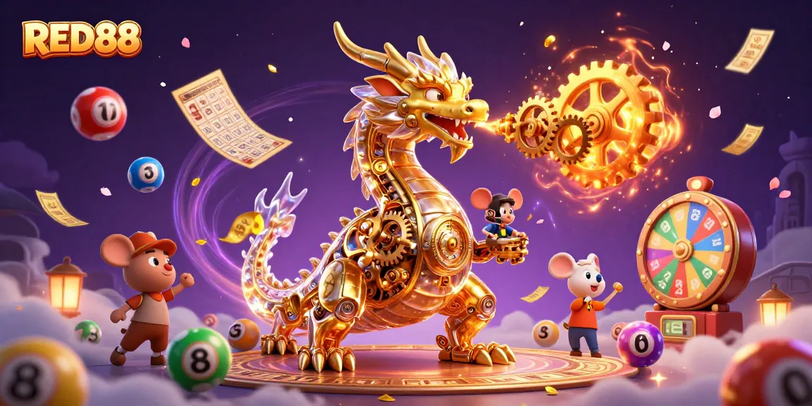 Experience winning moments at RED88 with a vibrant 3D casino-themed illustration.