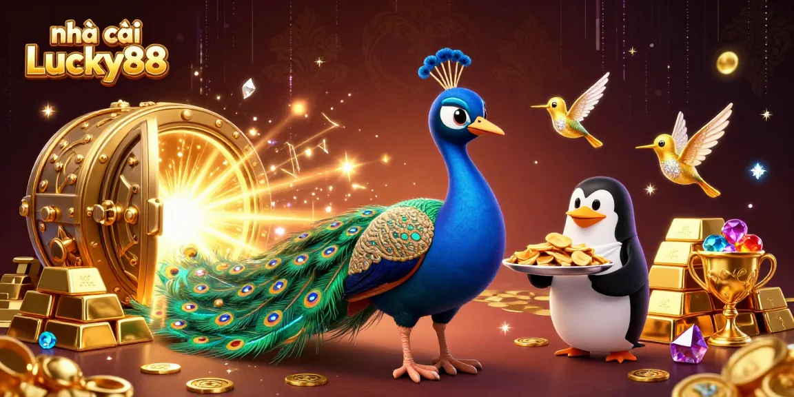Place your bets at nhà cái Lucky88 with top gaming elements in a stunning 3D illustration.