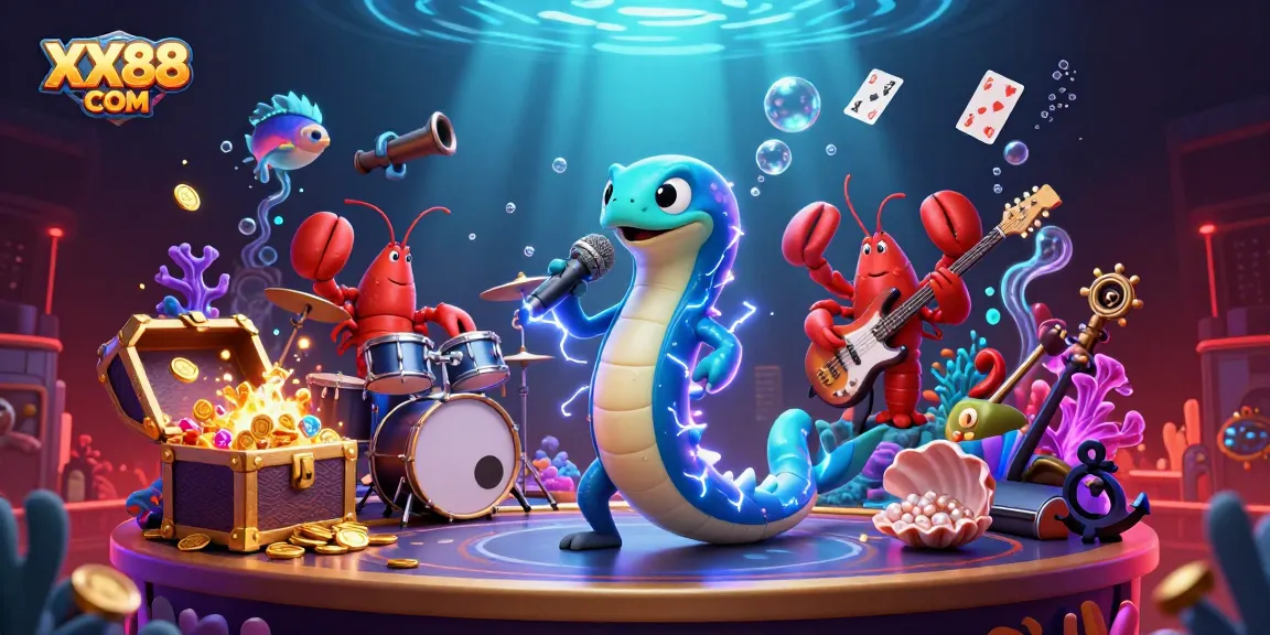 Experience thrilling gameplay at XX88 COM with an exciting underwater casino featuring vibrant characters.