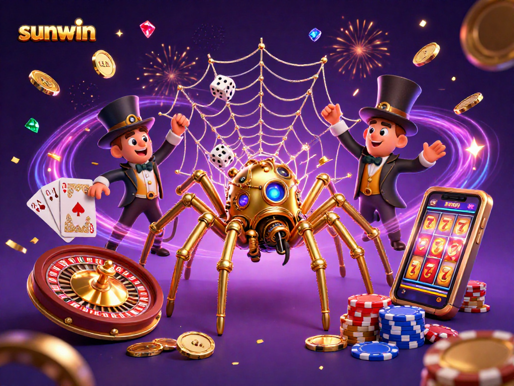 Experience the thrill of winning at sunwin with dynamic 3D casino elements and engaging characters.