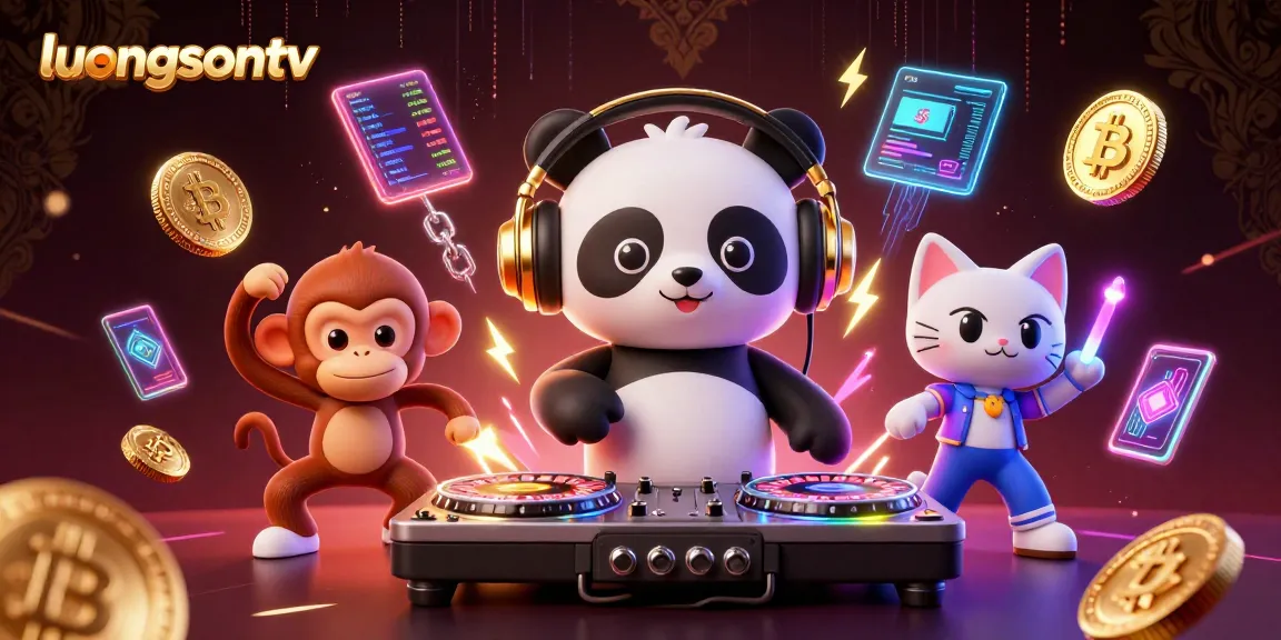Experience the excitement of luongsontv with dynamic characters and vibrant casino elements in a lively 3D scene.