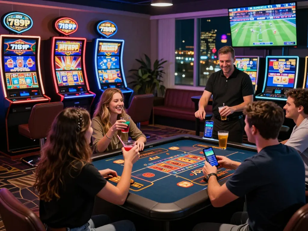 Exciting 789P online gambling scene with players enjoying live casino games and vibrant slots.
