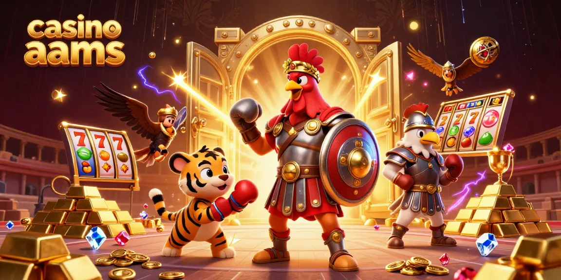 Experience excitement in casino non aams with golden treasures, a bold gladiator, and playful tiger!