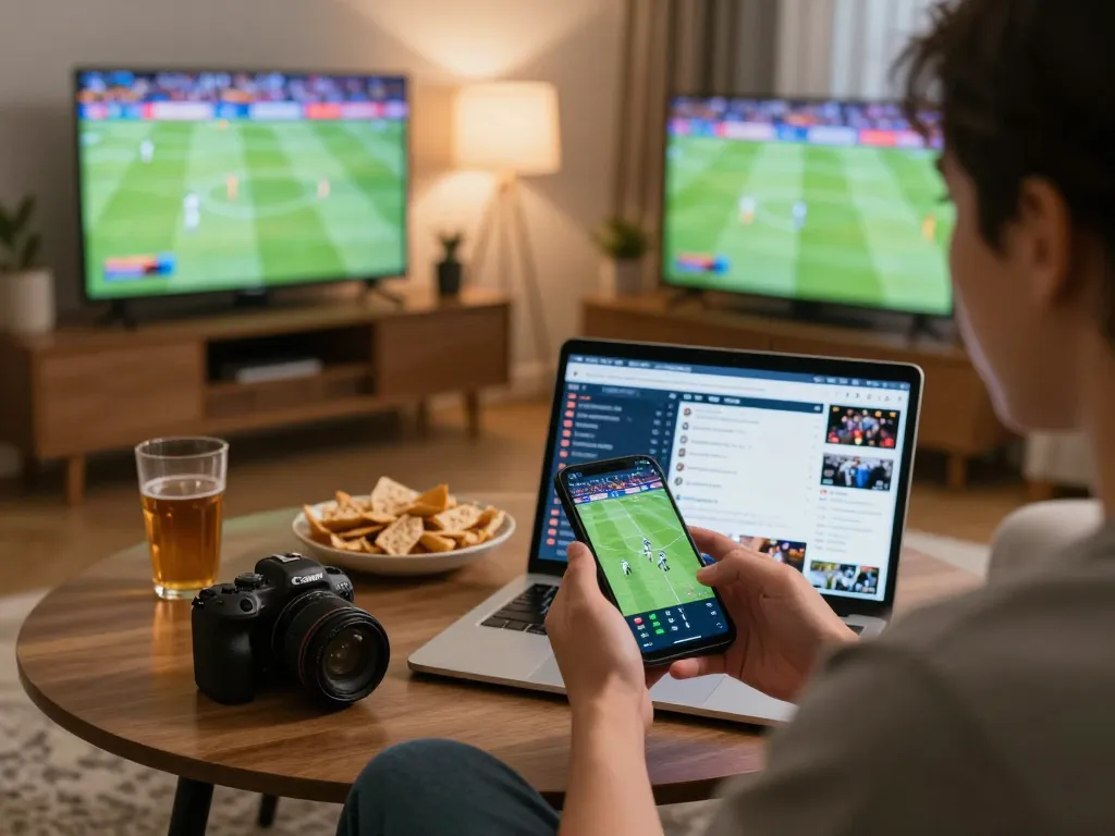 Sports betting excitement with real-time soi keo nha cai updates displayed on smartphone during live game